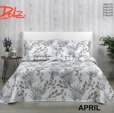 Покрывало с наволочками DOLZ стеганное "APRIL", 235x270 см