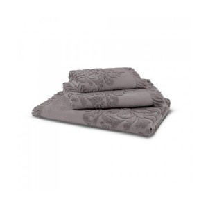 Полотенце HAMAM "PENNA SOLID JACQUARD", 76x142 см, серый