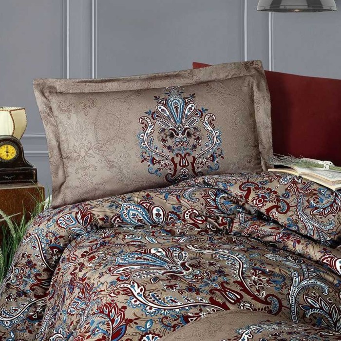 Постельное белье Do&Co Deluxe "Aleron", 2-х спальное (евро), терракотовый