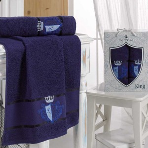 Комплект полотенец Merzuka "King", 50x90-70x140 см, синий
