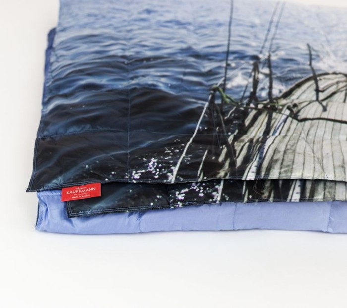 Плед Kauffmann дорожный "Travel", 140x200 см, легкий, синий