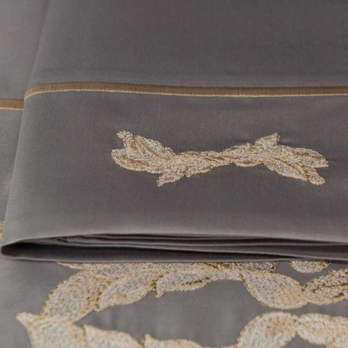 Постельное белье Tivolyo с вышивкой "Imperial", 2-х спальное (евро), хаки