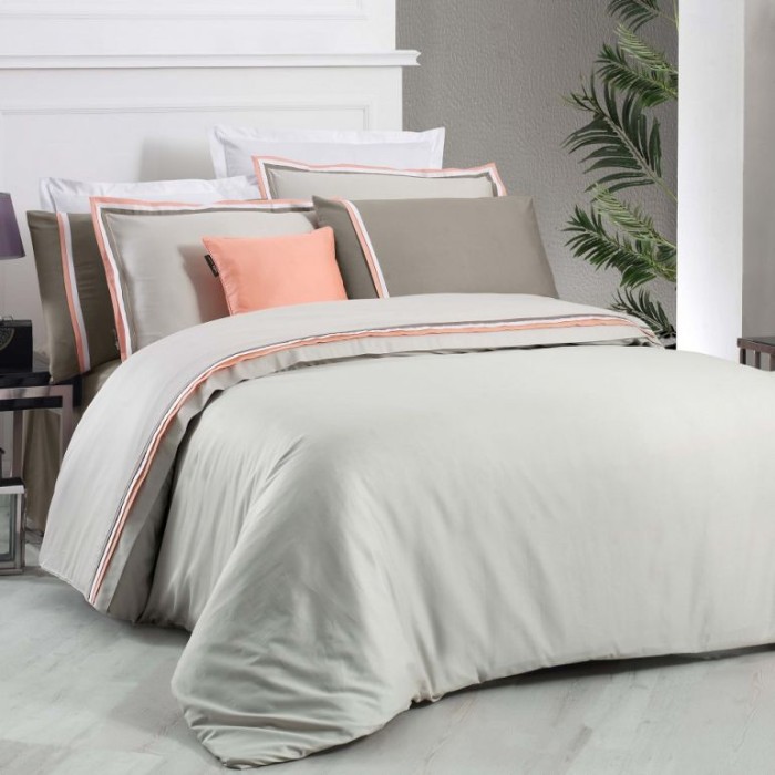 Постельное белье Sarev "Minsk", 2-х спальное (евро), серо-бежевый