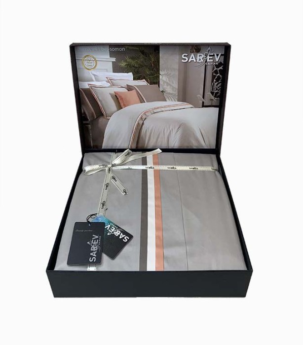 Постельное белье Sarev "Minsk", 2-х спальное (евро), серо-бежевый