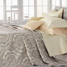 Покрывало BLUMARINE "ANYA" жаккард, стразы SWAROVSKI, 270x270 см, кофейный, v10