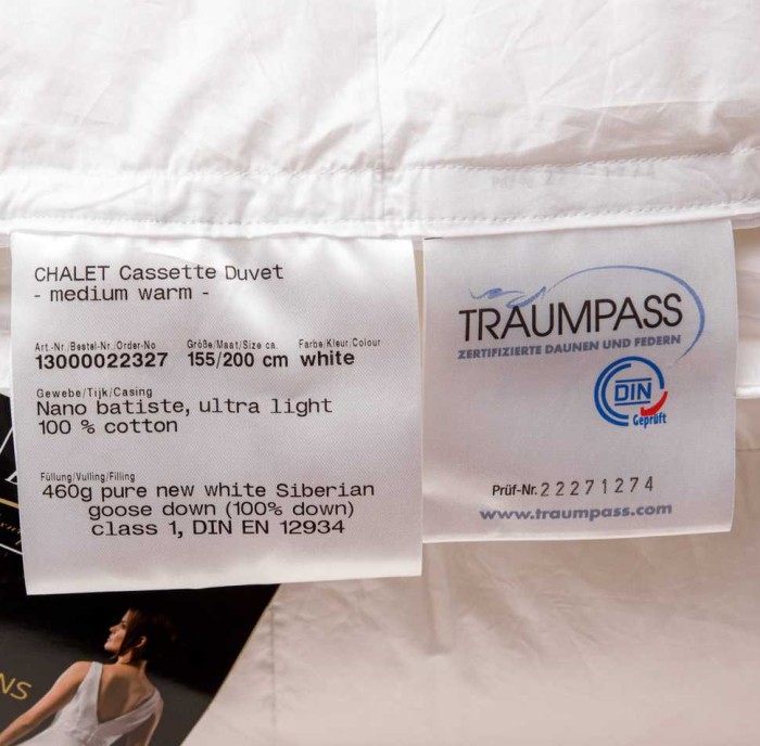 Одеяло Brinkhaus Luxury Lifestyle пуховое "Chalet", 155x220 см, среднее