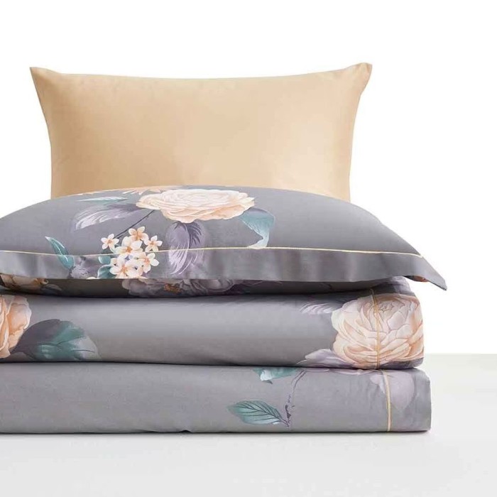 Постельное белье Arya Exclusive "Alina", 2-х спальное (евро), серый