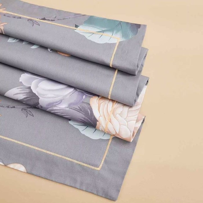 Постельное белье Arya Exclusive "Alina", 2-х спальное (евро), серый