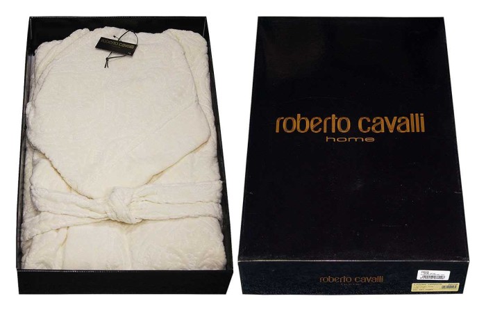 Халат махровый Roberto Cavalli "Gold 925" шалька, XXL, серый