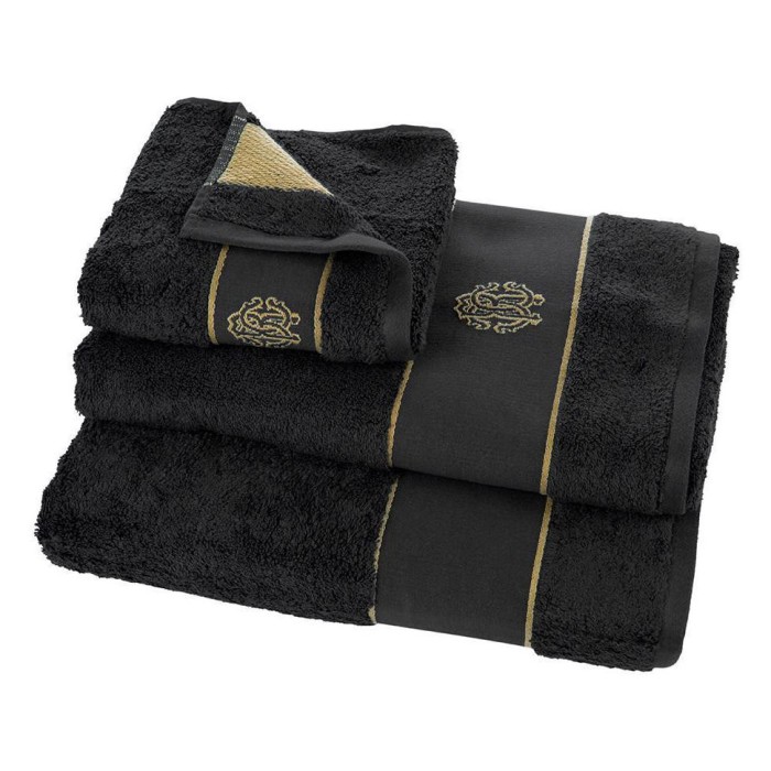 Комплект Roberto Cavalli "Gold New 914 Nero", 40x60-60x110 см, черный