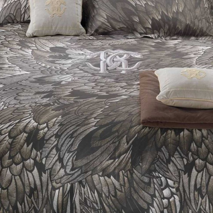 Постельное белье Roberto Cavalli "Plumage", king-size, темно-бежевый