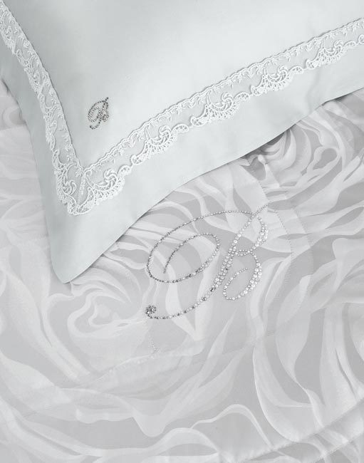 Покрывало Blumarine "Decor" жаккард, стразы SWAROVSKI, 270x270 см, бежевый