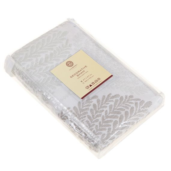 Покрывало Luxberry "Oliver", 200x220 см, бело-серый