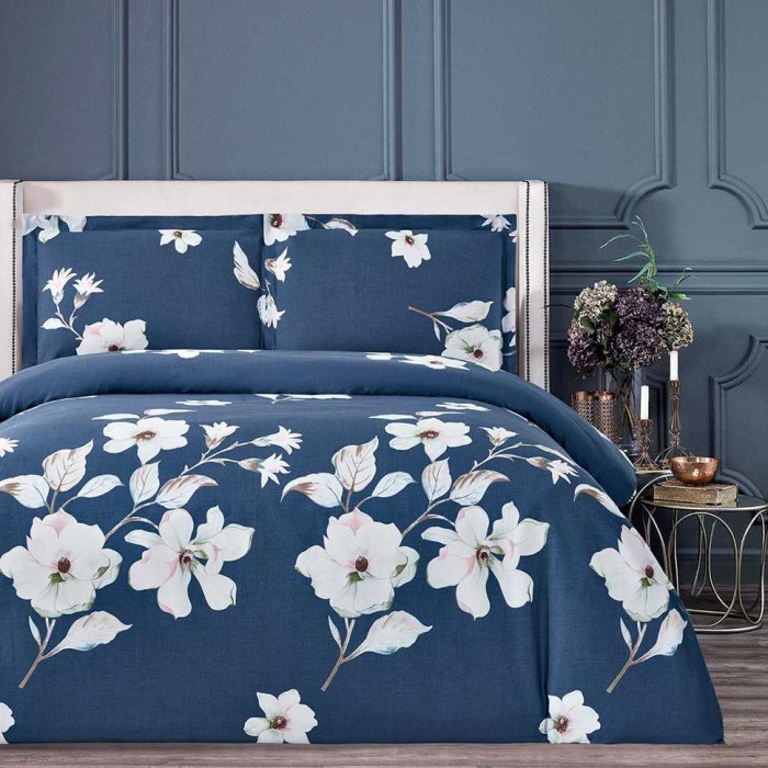 Постельное белье Arya Simple Living "Rowan", 2-х спальное (евро), синий