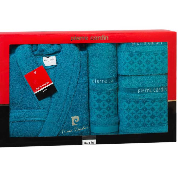Набор халат и полотенца Pierre Cardin "Pc 20", 1185, синий