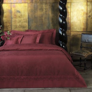 Постельное белье VALERON JAKAR "DORIAN", 2-х спальное (евро), бордовый