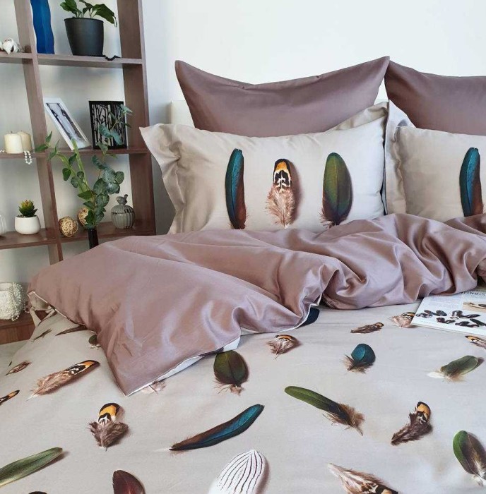 Постельное белье Tivolyo "Gala", 1,5 спальное, бежевый