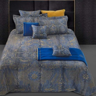 Постельное белье Roberto Cavalli &quot;Wild Damasco&quot;, king-size, сине-золотой