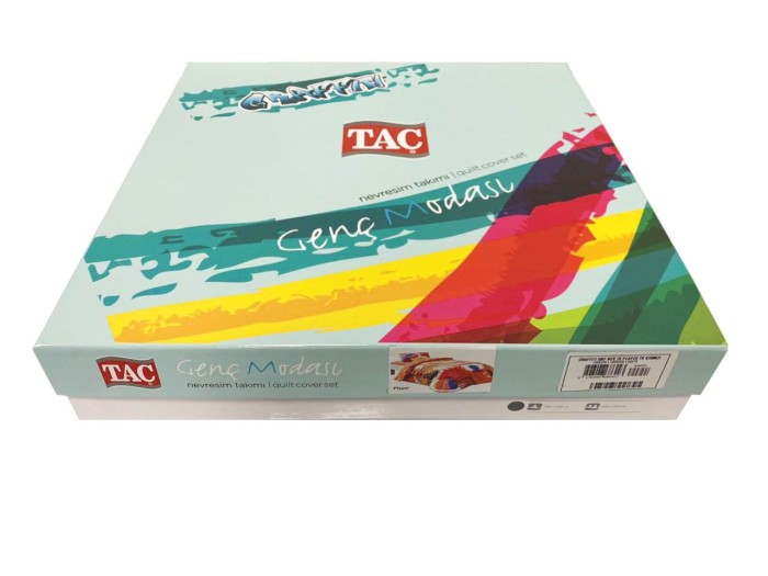 Постельное белье Tac Graffiti ранфорс "Joyful", 1,5 спальное, розовый