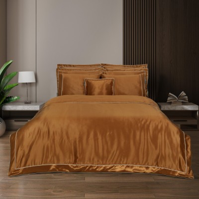Постельное белье Sarev Elite шелк "Clio", 2-х спальное (евро), горчичный