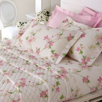 Постельное белье MIRABELLO "VINE FLOWERS", 2-х спальное (евро)/king-size, розовый, v9