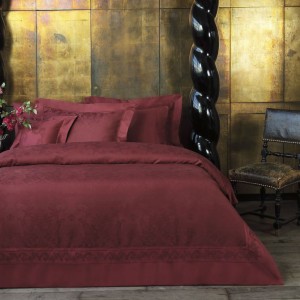 Постельное белье Valeron Jakar "Dorian", king-size, бордовый
