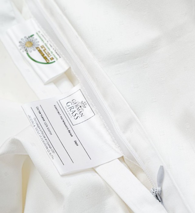 Постельное белье German Grass "Grain Palette", семейное, белый