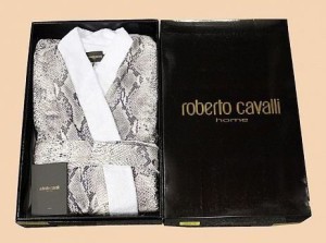 Халат сатиновый ROBERTO CAVALLI "GRACE RU 001" кимоно, XXL, коричневый