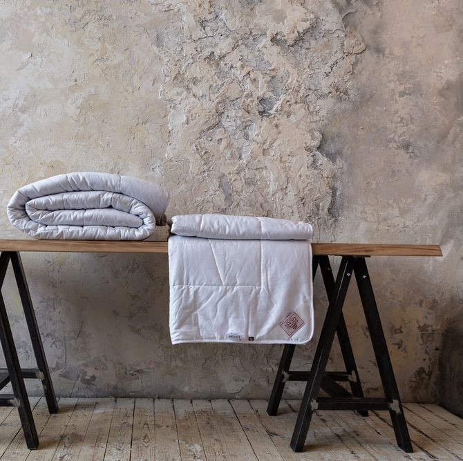 Одеяло German Grass лен "Linenwash Grass", 220x240 см, всесезонное