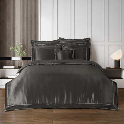 Постельное белье Sarev Elite шелк "Clio", 2-х спальное (евро), серый