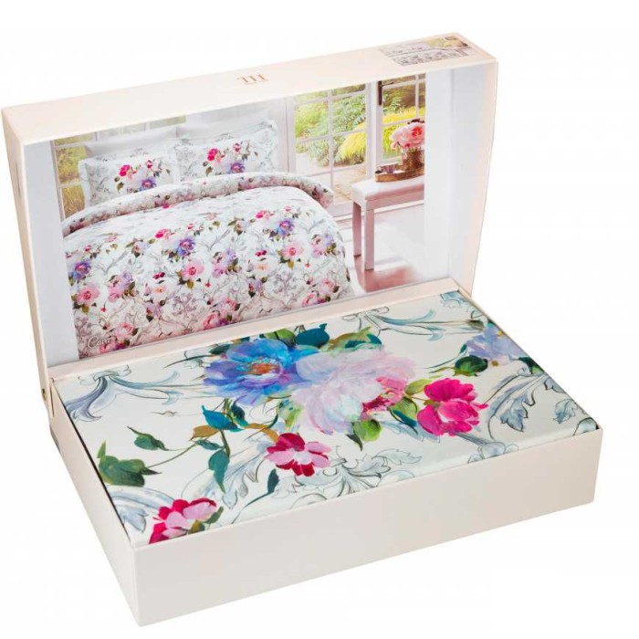 Постельное белье Tivolyo Deluxe "Cava", семейное, кремовый