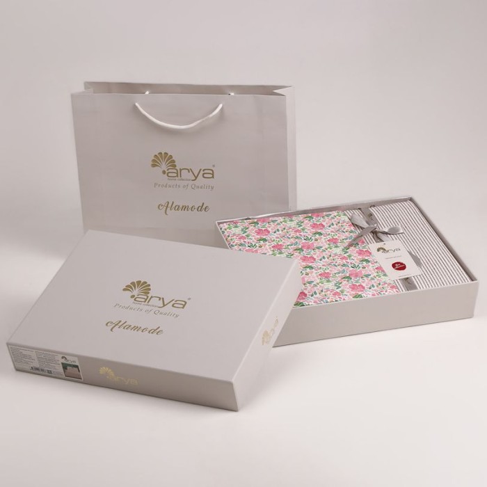 Постельное белье Arya Alamode "Alina", семейное, синий