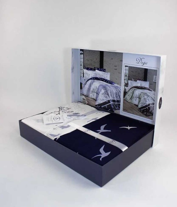 Постельное белье Do&Co Delux "Doga", семейное, синий