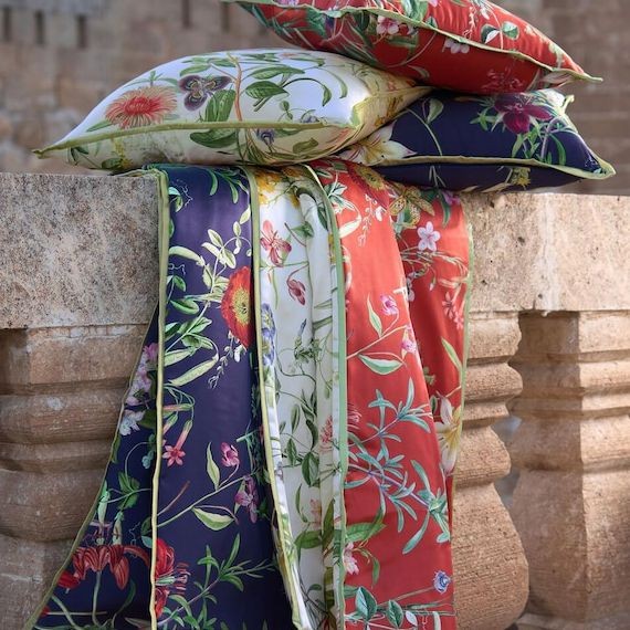 Постельное белье Sarev шелк "Epiros", 2-х спальное (евро), синий