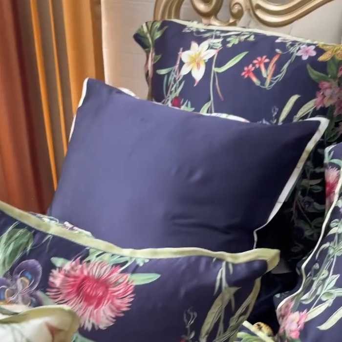 Постельное белье Sarev шелк "Epiros", 2-х спальное (евро), синий