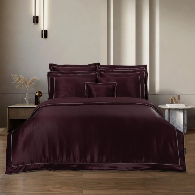 Постельное белье Sarev Elite шелк "Clio", 2-х спальное (евро), бордовый
