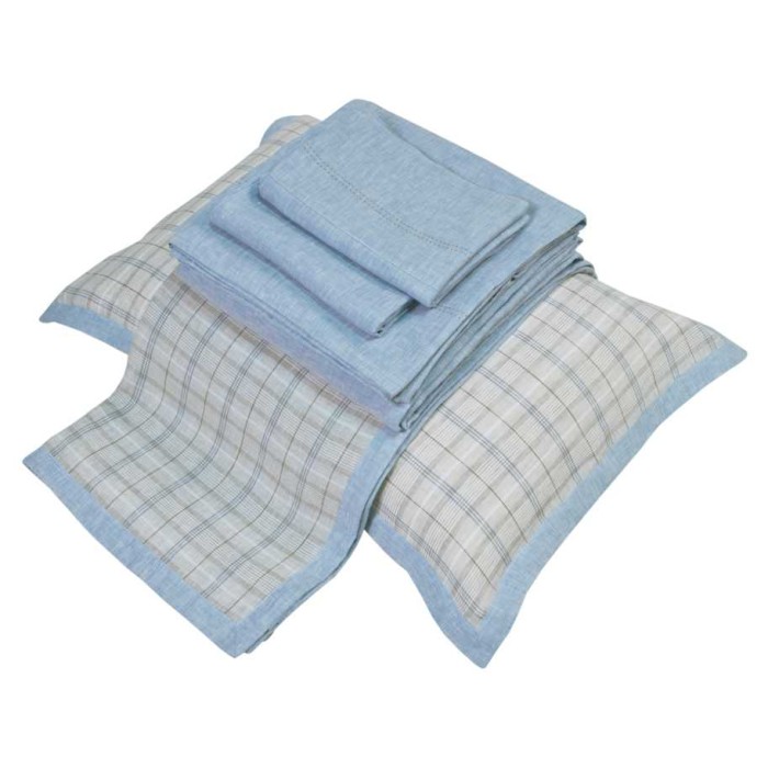 Простыня Hamam на резинке "Estiva", 180x200+45 см, голубой