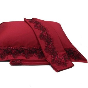 Постельное белье LA PERLA "ICON", 2-х спальное (евро), бордовый