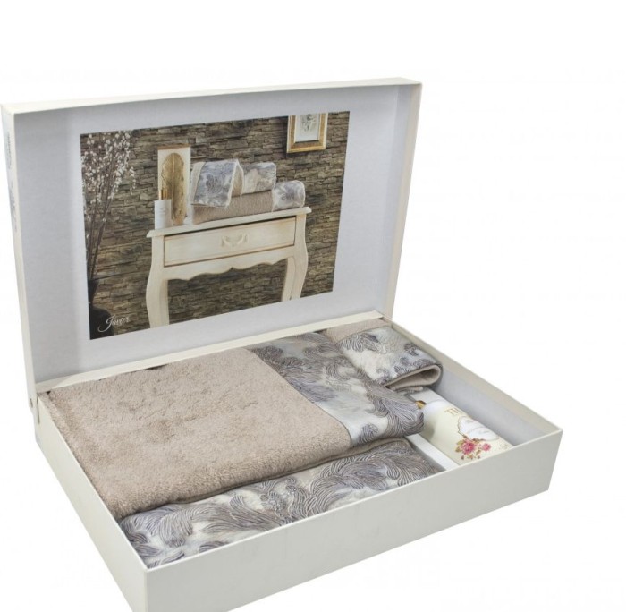 Набор полотенец Tivolyo "Javier", 3 шт, бежевый