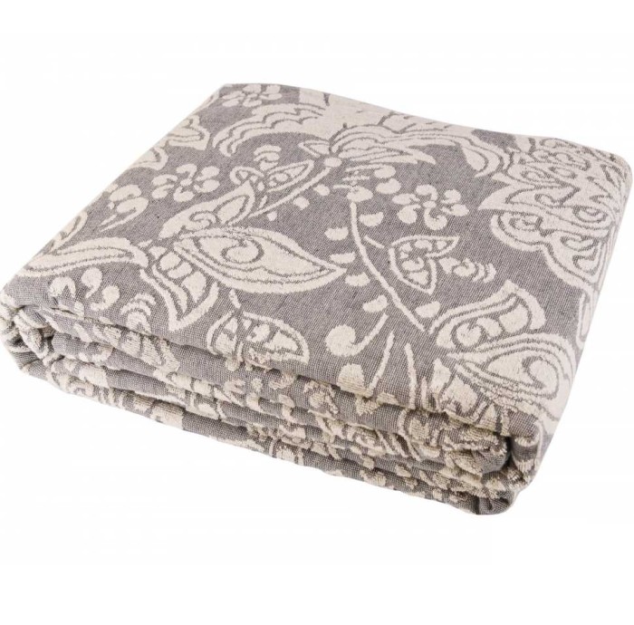 Покрывало Tivolyo жаккард "Flavia", 220x240 см, синий