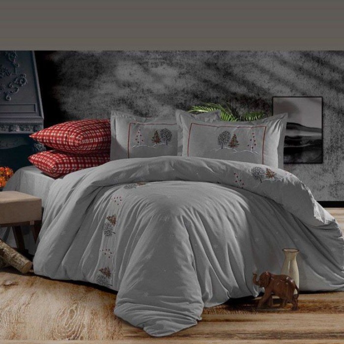 Постельное белье Ronesa Home вышивка "Snezhinka", 2-х спальное (евро)