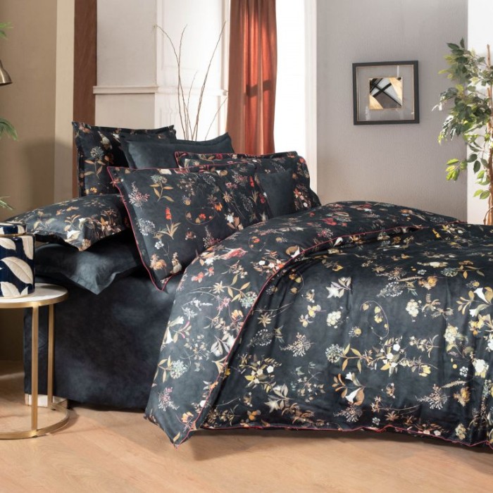 Постельное белье Sarev "Jenny", 1,5 спальное, антарцит