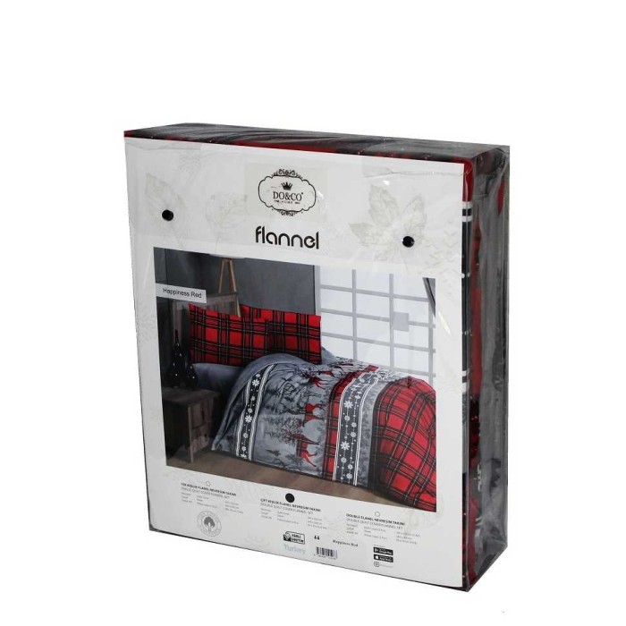 Постельное белье Do&Co фланель "Winter", 2-х спальное (евро), бежевый