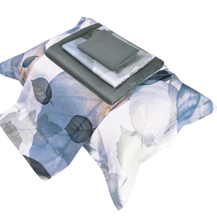 Наволочка Hamam декор "Flying Leaves", 65x65 см, серый