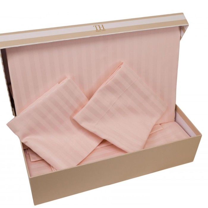 Постельное белье Tivolyo жаккард "Jaquard", 2-х спальное (евро), розовый