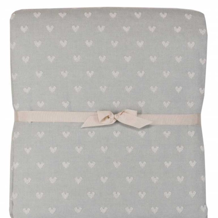 Покрывало Tivolyo пике "Hearts", 220x240 см, бирюзовый