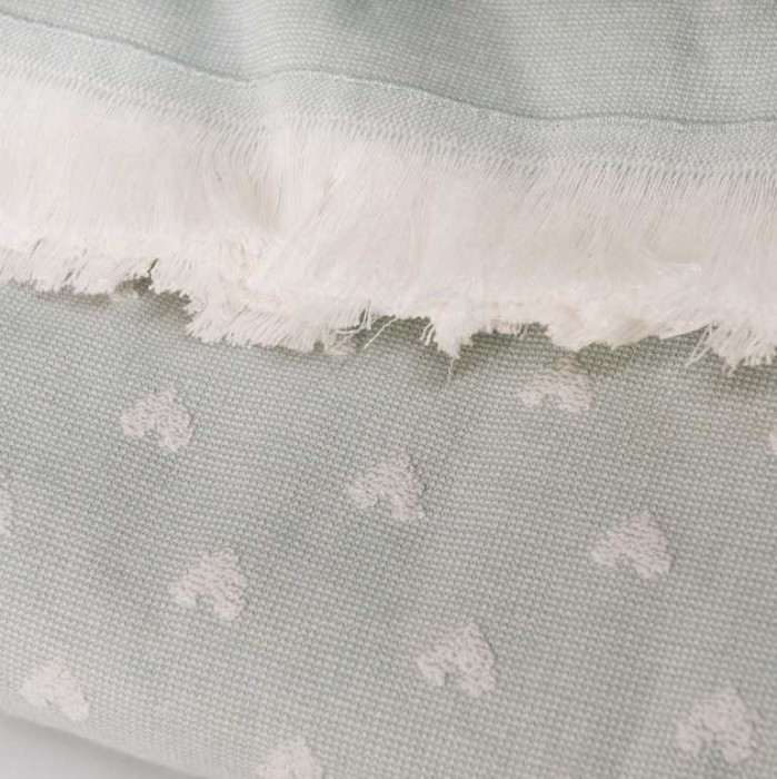 Покрывало Tivolyo пике "Hearts", 220x240 см, бирюзовый