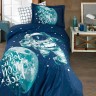 Постельное белье Hobby поплин "Galaxy", 1,5 спальное, синий