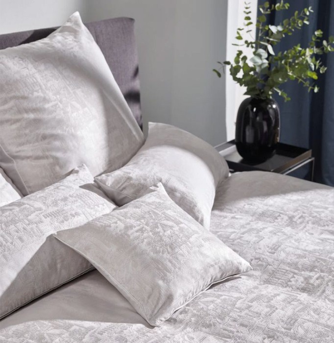 Наволочка Curt Bauer дамаст "Empire", 50x70 см, серый