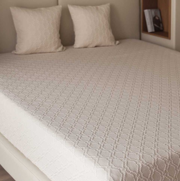 Покрывало Luxberry "Edinburg", 200x220 см, экрю